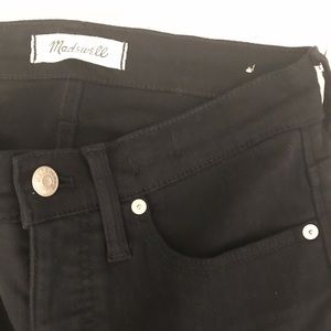 Madewell, black high-rise skinny jeans - size 27